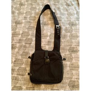 Faux leather accesible bag with strap